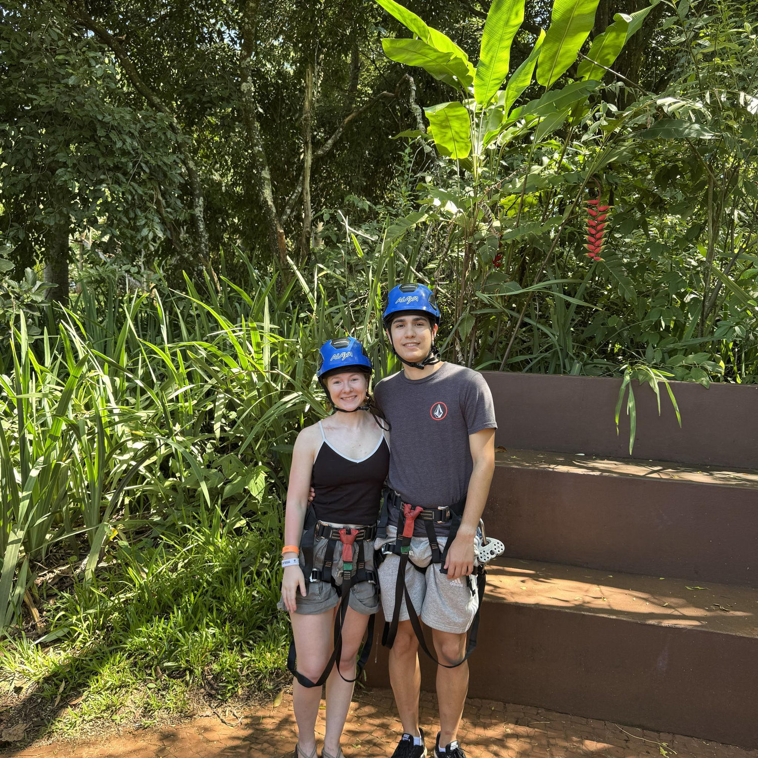 Our outfits for zip lining in Brazil.