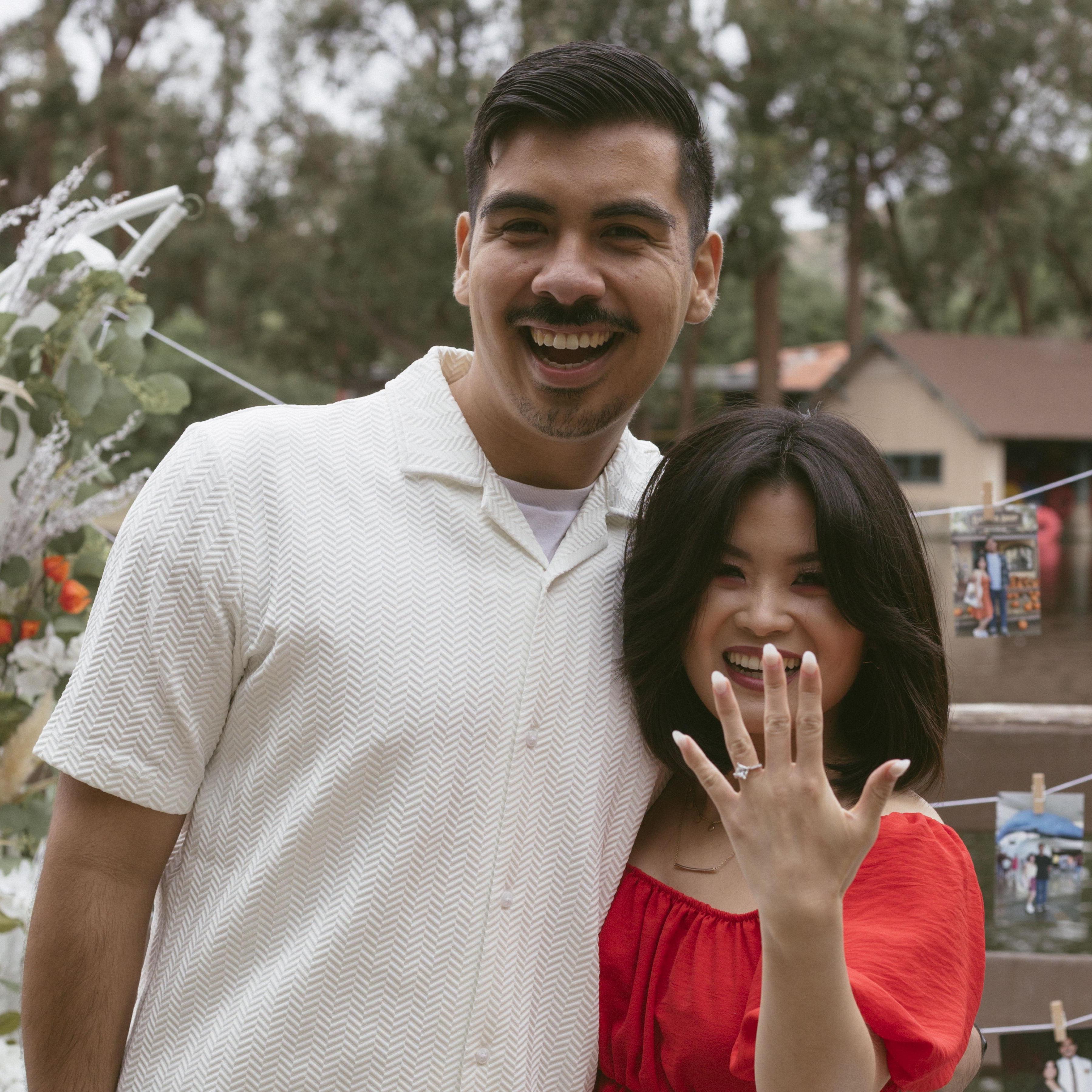 Showing off the ring