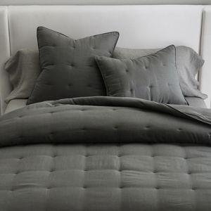 Belgian Flax Linen Comforter - Charcoal - King/Cali King