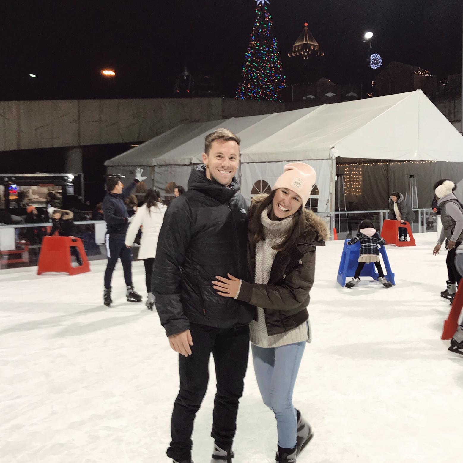 Firs time ice-skating together in Atlantic Station!