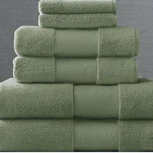 Frontgate Resort Collection Bath Towels Six-Piece Set in Green Clay