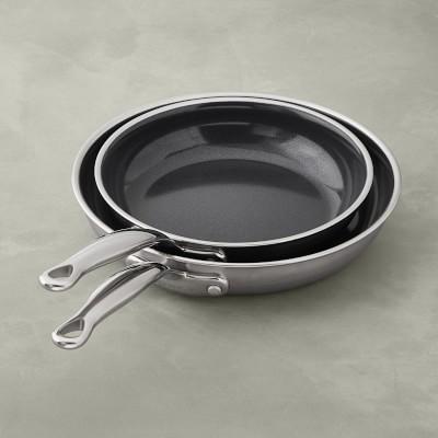 GreenPan™ Premiere Stainless-Steel Ceramic Nonstick 8" & 10" Fry Pan Set