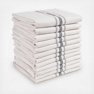 Classic Farmhouse Stripe Kitchen Towels, Set of 12