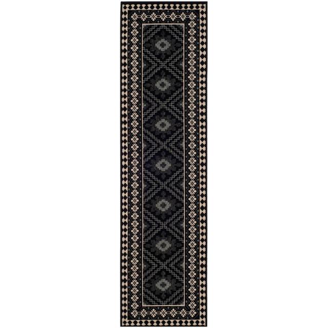 Safavieh Veranda Ronin 2'3 x 14' Indoor/Outdoor Runner in Black