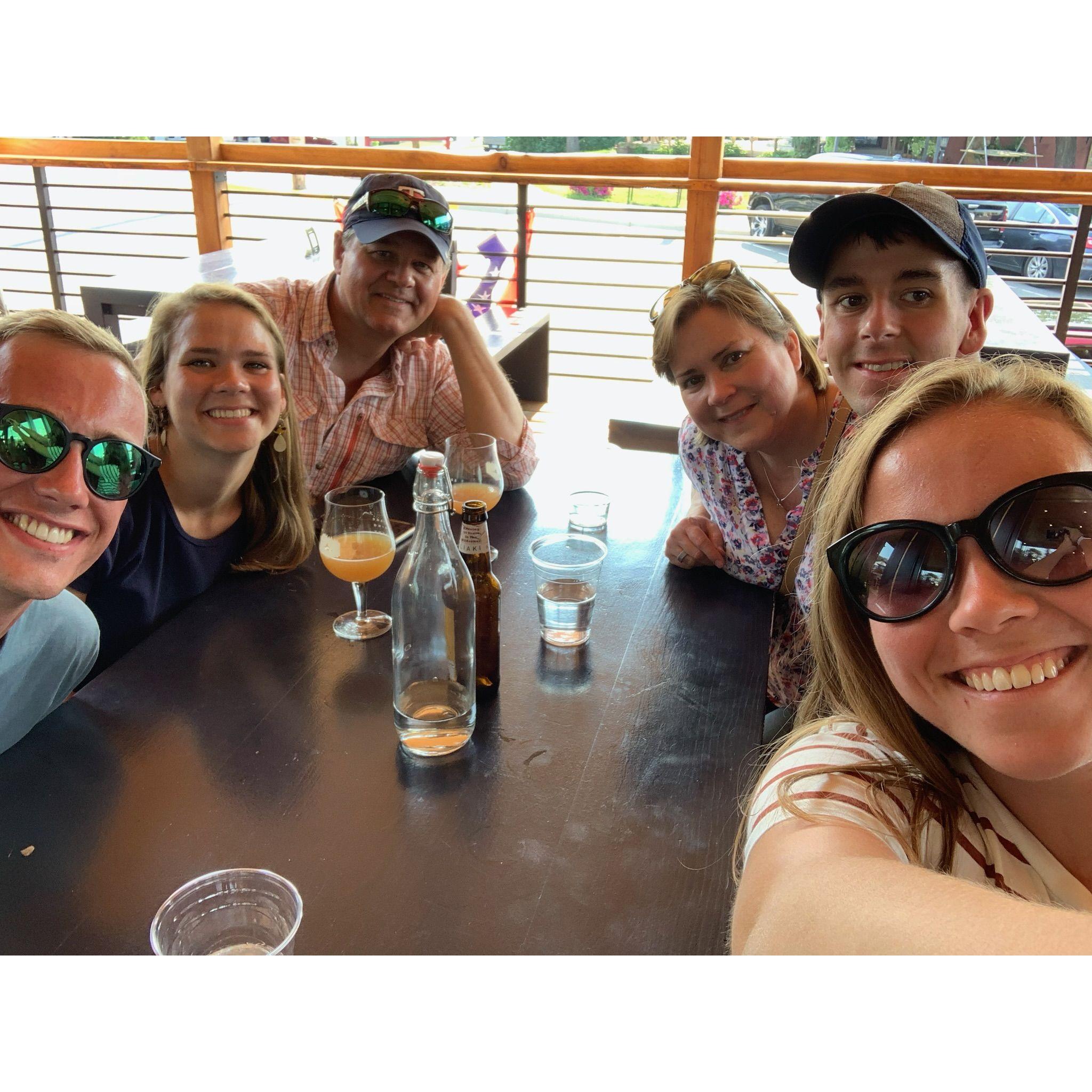 At Portage Brewing in Walker, MN with the Malcoms - 2021