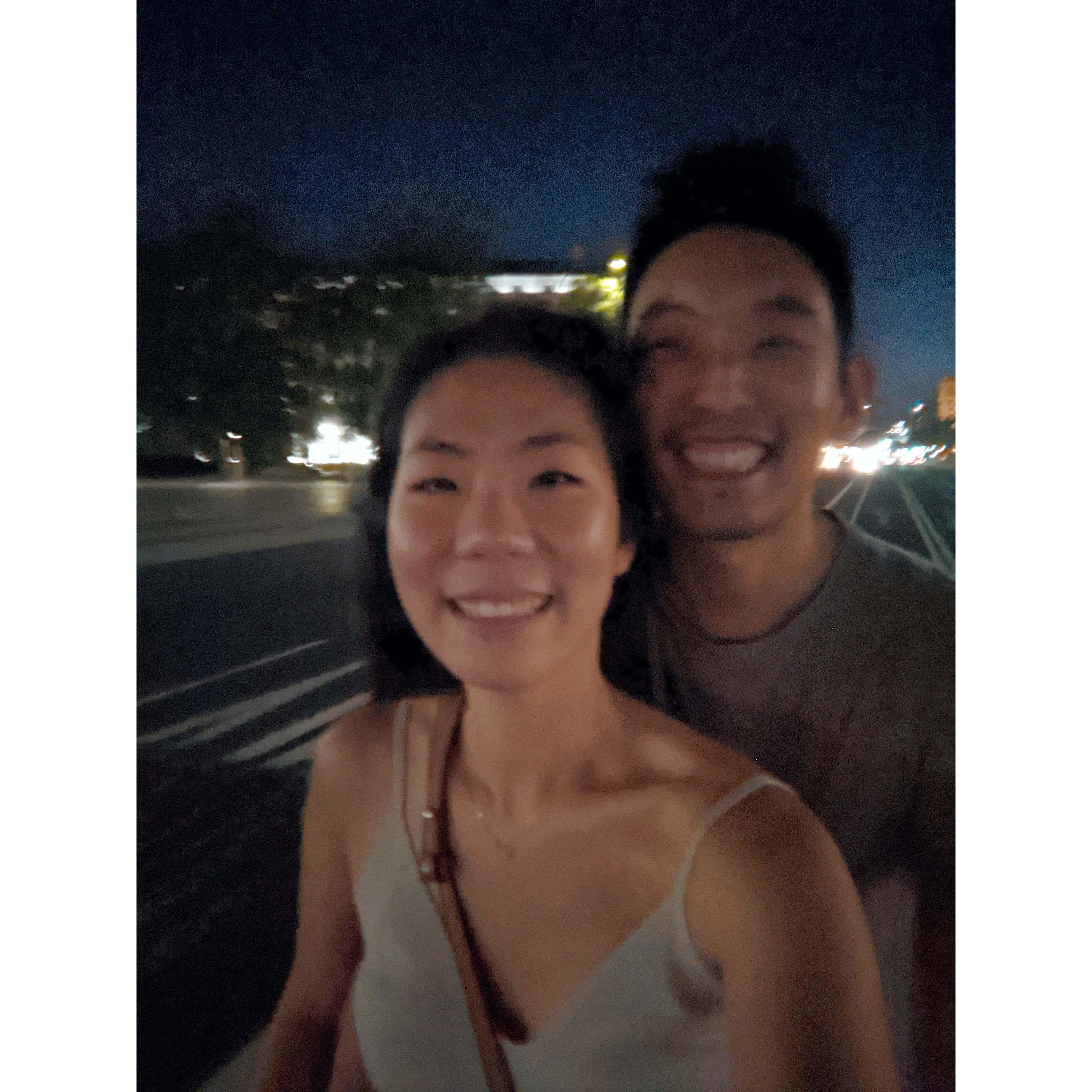 Last picture before we crashed our scooter