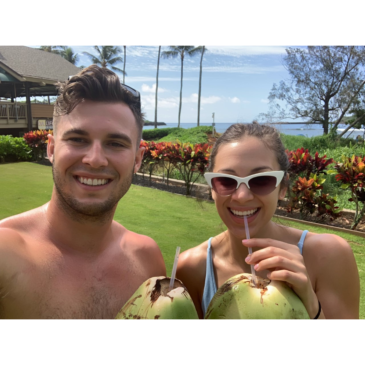 When in Hawaii, one must drink from a coconut