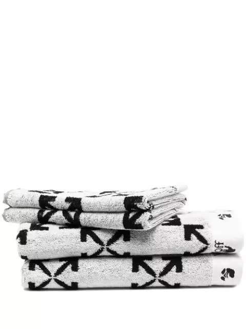 Off-White Arrow motif towels (set of 2)