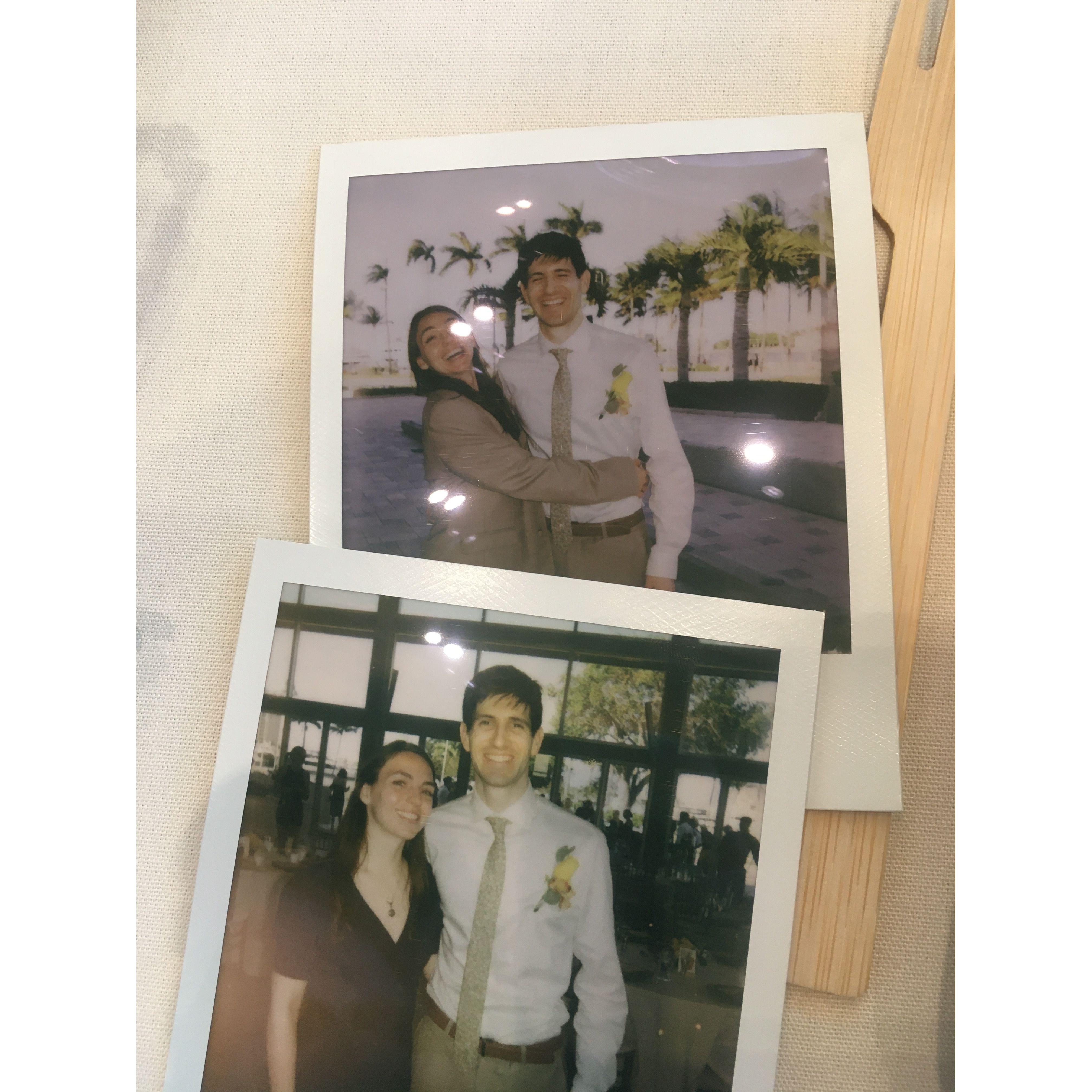 We've attended lots of weddings together! These were supposed to go in a guest book but we liked them too much to part with them.