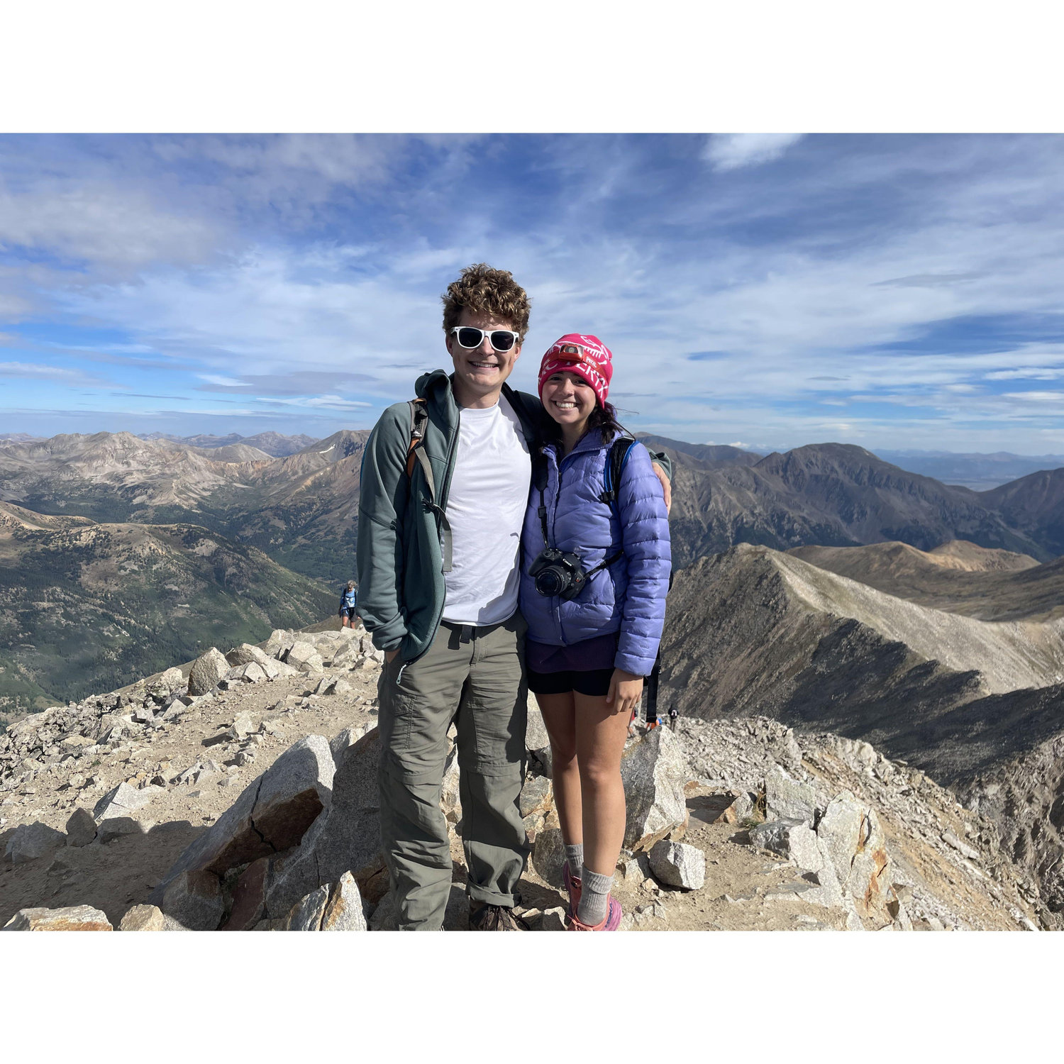 Fall 2023: Summiting Mt. Huron (14,0002 ft)! Josh met a dog named Teddy and we ate pop tarts on the tiniest summit.
