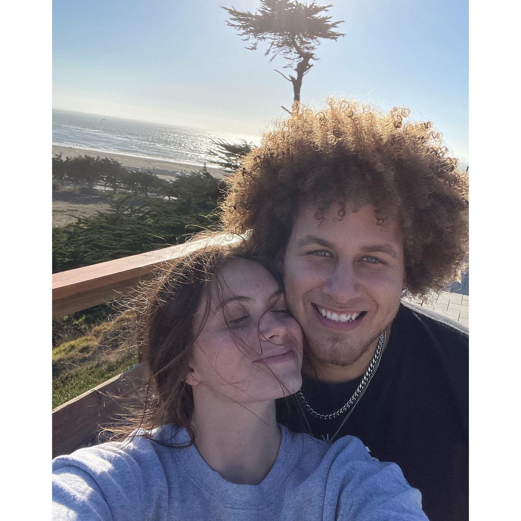 Our 1 year of engagement trip back to Dillon Beach, where Jayden proposed.