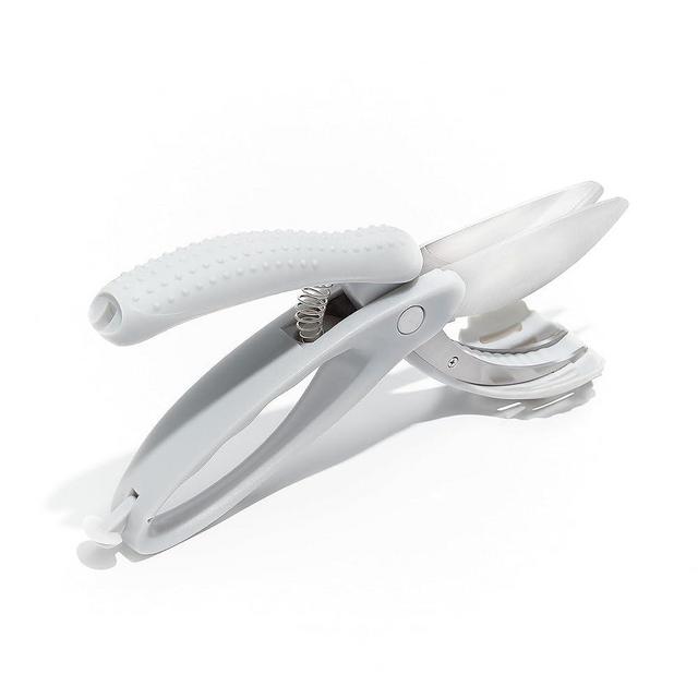 COOK WITH COLOR Salad Chopper Scissors: Effortlessly Slice, Chop, and Toss Your Salad with Precision - Ergonomic Design for Easy Handling - Stainless Steel Blades for Efficient Cutting - (Grey)