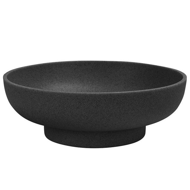 YMXYJM Large Decorative Resin Bowl, Modern Handicraft Bowls for Home Decor, Decorative Fruit Bowl for Kitchen Counter, Stylish Key Bowl for Entry Table, Artificial Stone Black
