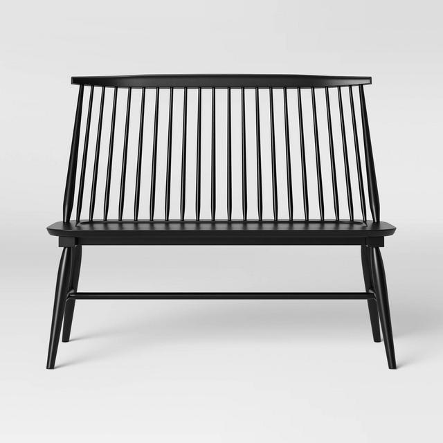 Harwich High Back Windsor Bench Black - Threshold™