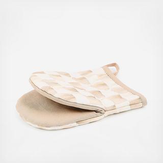 Mocha Check Cotton Mini Oven Mitt