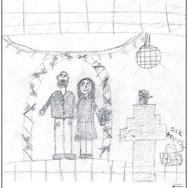 Blair drew this photo of us a few months before Cj proposed.