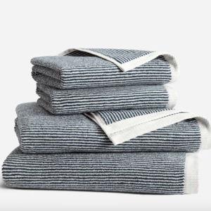 Striped Abyss Plush Turkish Cotton Bath Towel Bundle