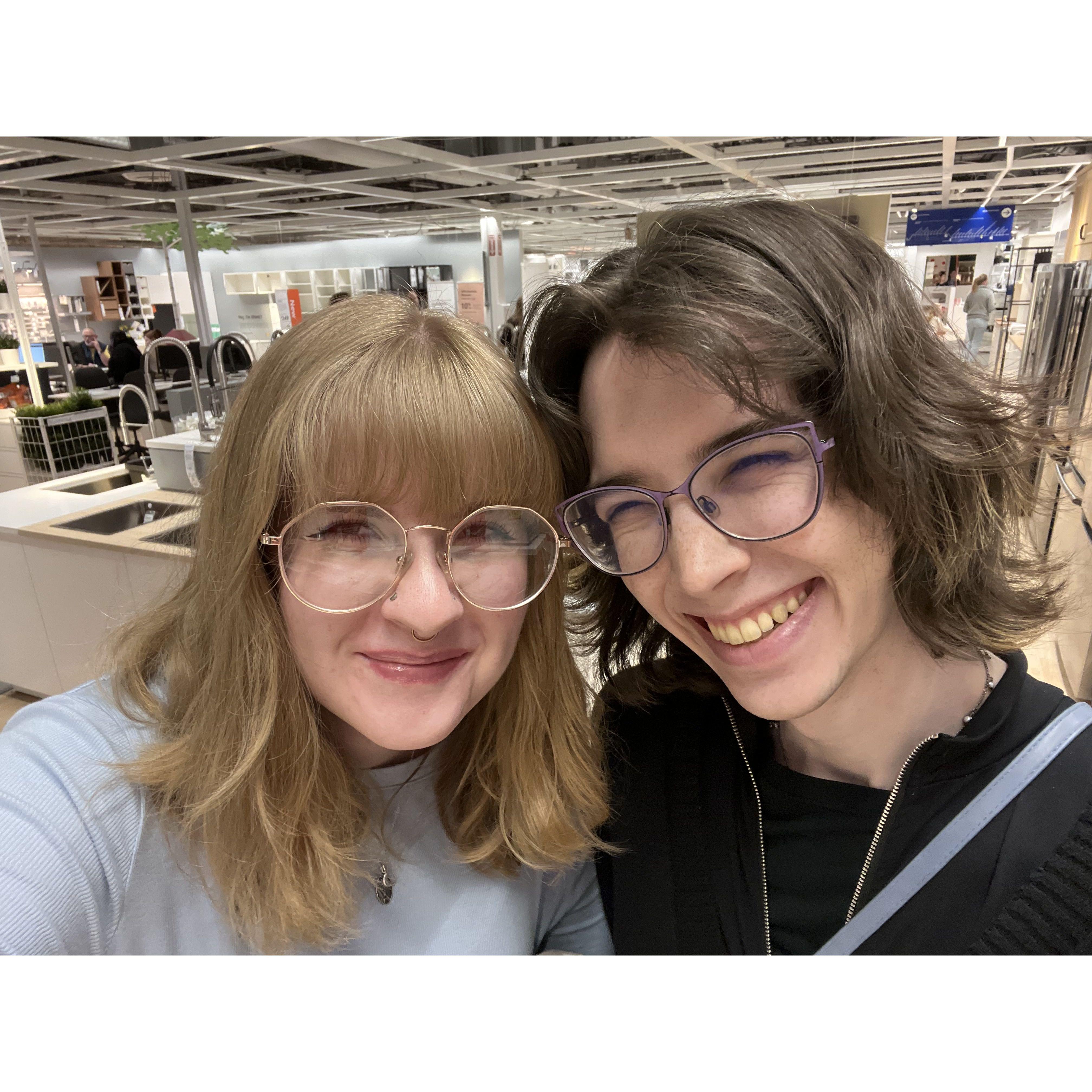 Photo from an afternoon to Ikea where we talked about what we wanted in our own apartment!