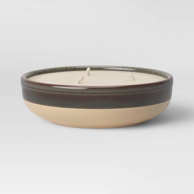 Citornella Ceramic Clay 3 Wick Candle Glossy Gray - Threshold Designed with Studio McGee™