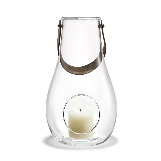 DWL Lanter, Clear Glass, 11.4 " x 6.7"