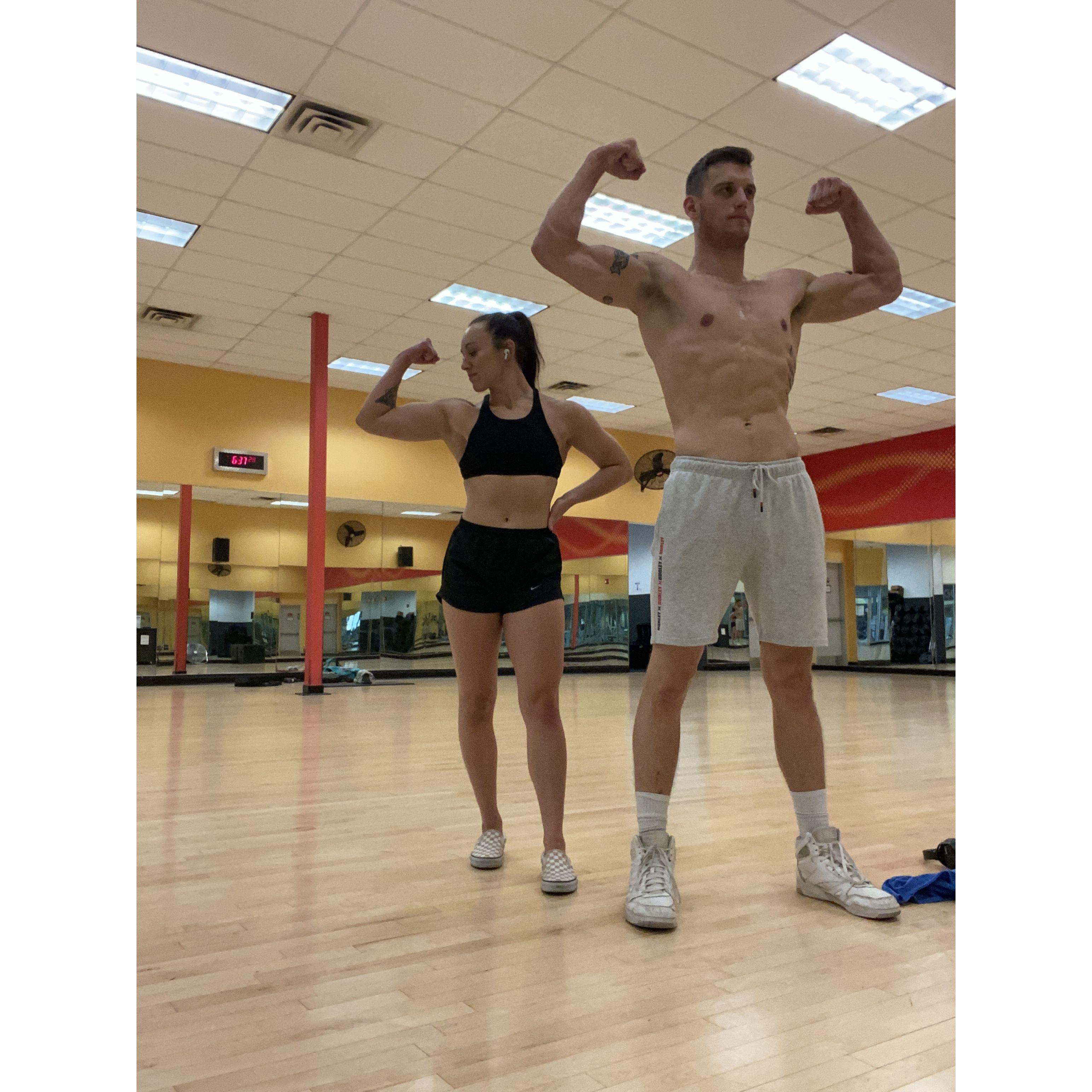 The first time we went to the gym together