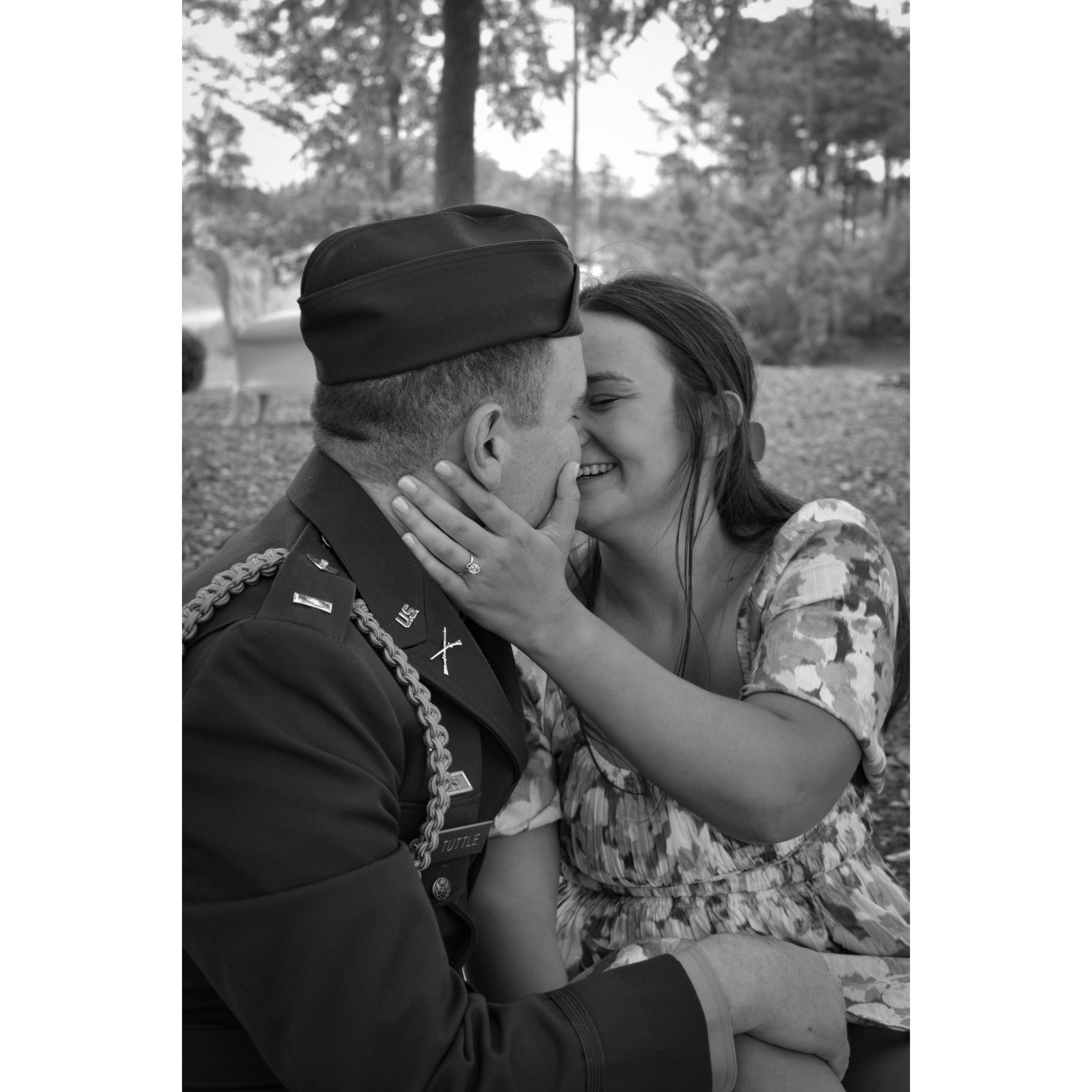 The day we got engaged! right after Jeff's IBOLC graduation!