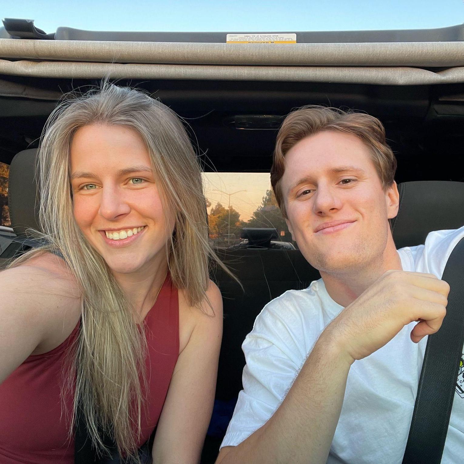 Cruising in Sam's Jeep, top down!