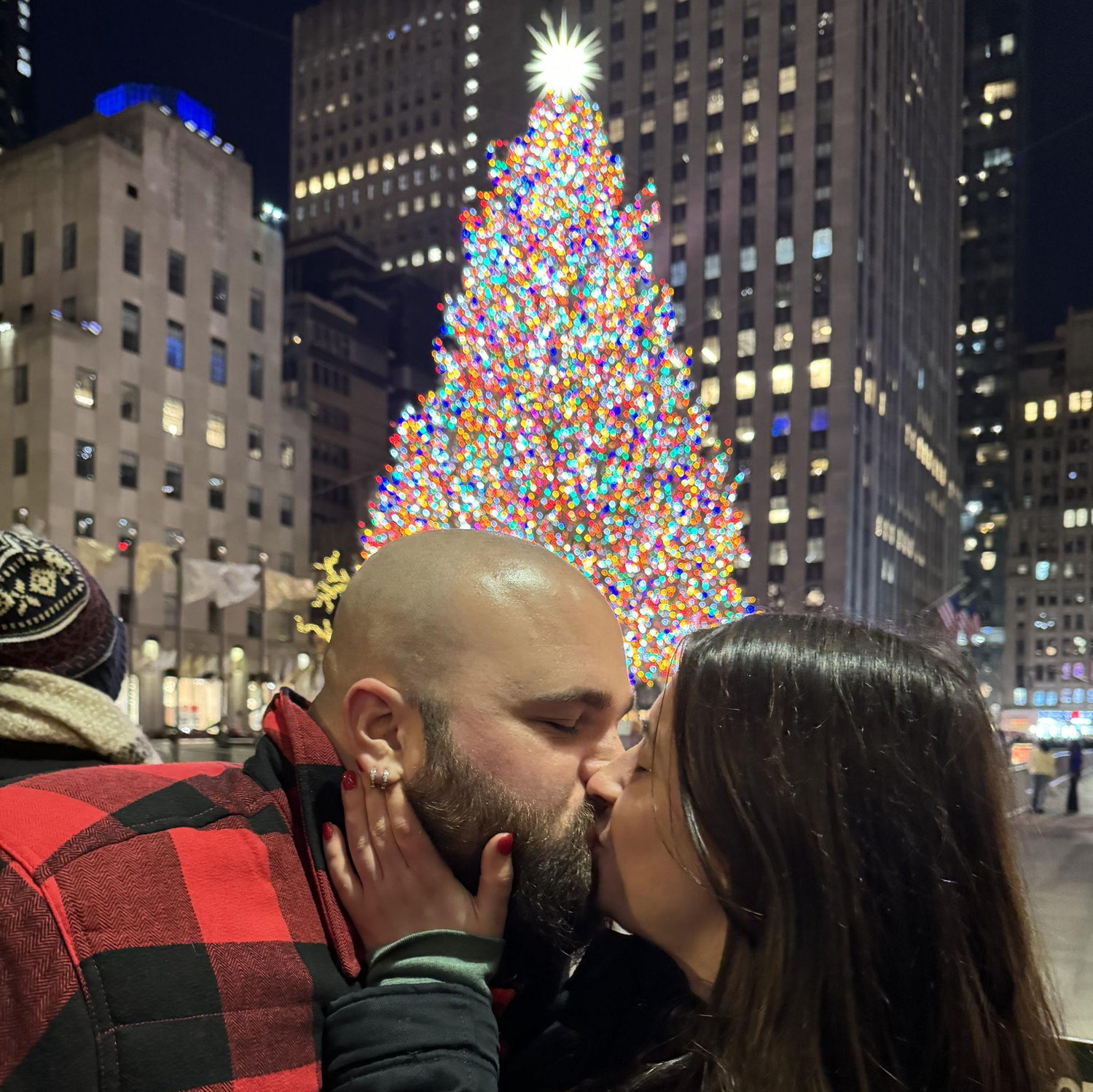 Our second Christmas and Paul's first time seeing the tree