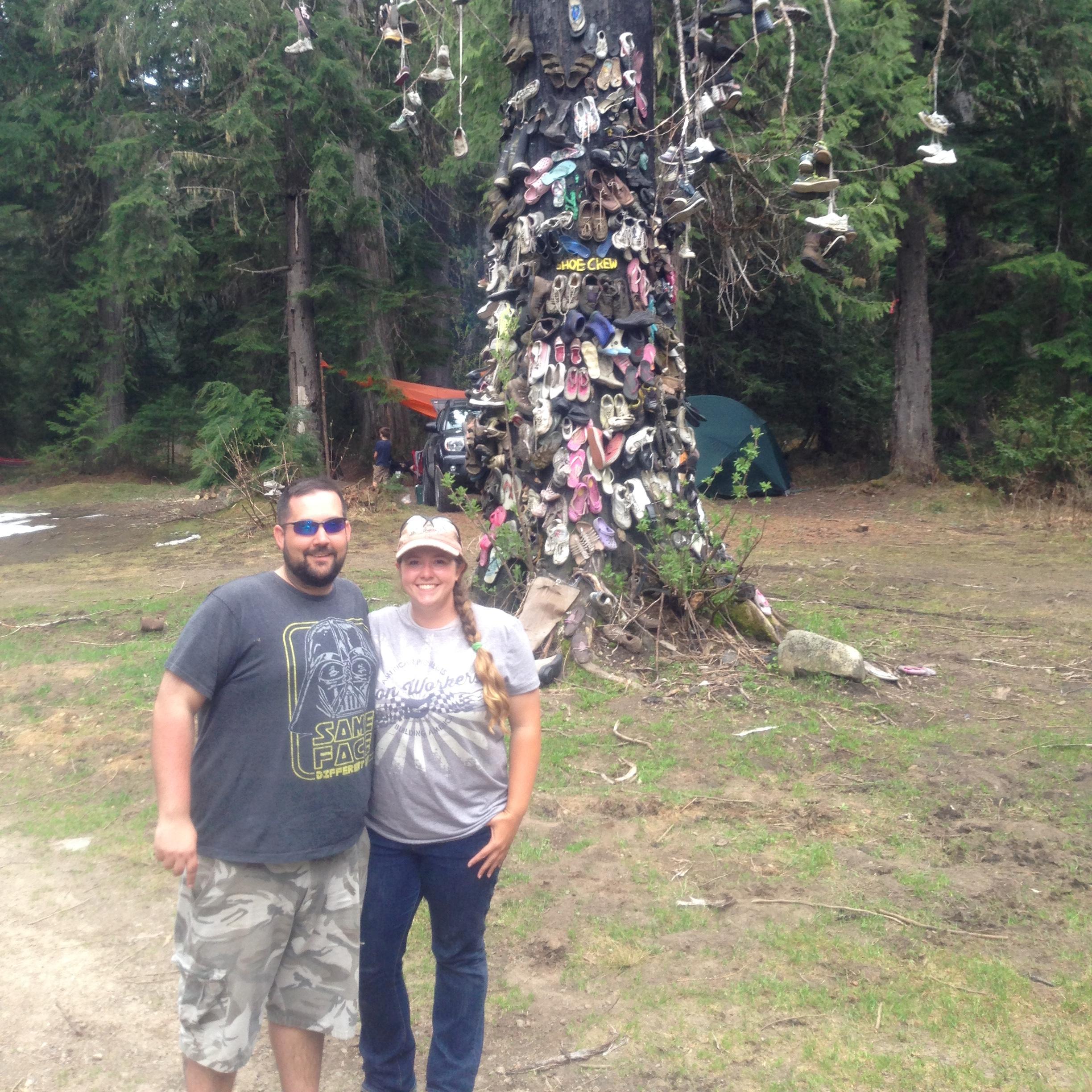 At the Shoe Tree while camping