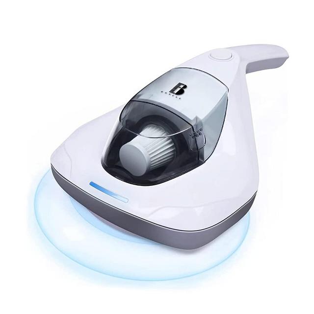 Boreas Handheld Allergen Vacuum Cleaner UV Bed Vacuum Cleaner Kills Allergens/Mite/Bacteria, Large Pulsating Pad True HEPA Filter removes Dander Hair Dust Pollen, for Allergies and Pet, AP002