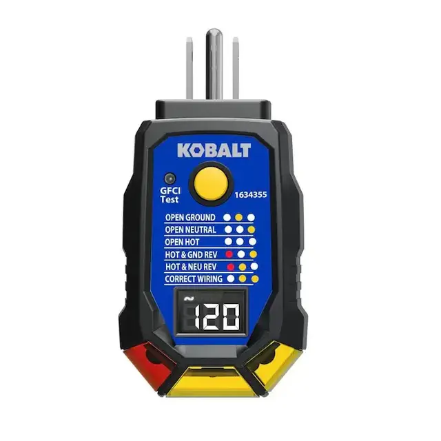 Kobalt Digital 30-250-Volt Receptacle Tester Specialty Meter