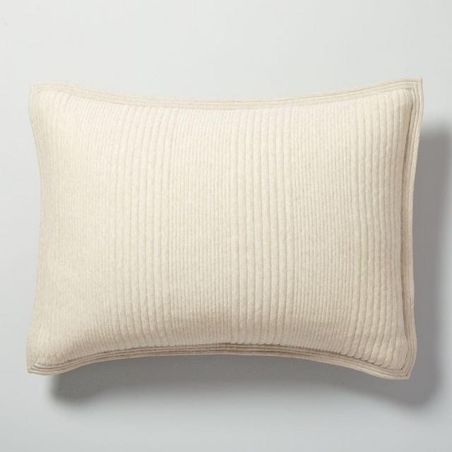Jersey Linear, Standard Sham, Oatmeal