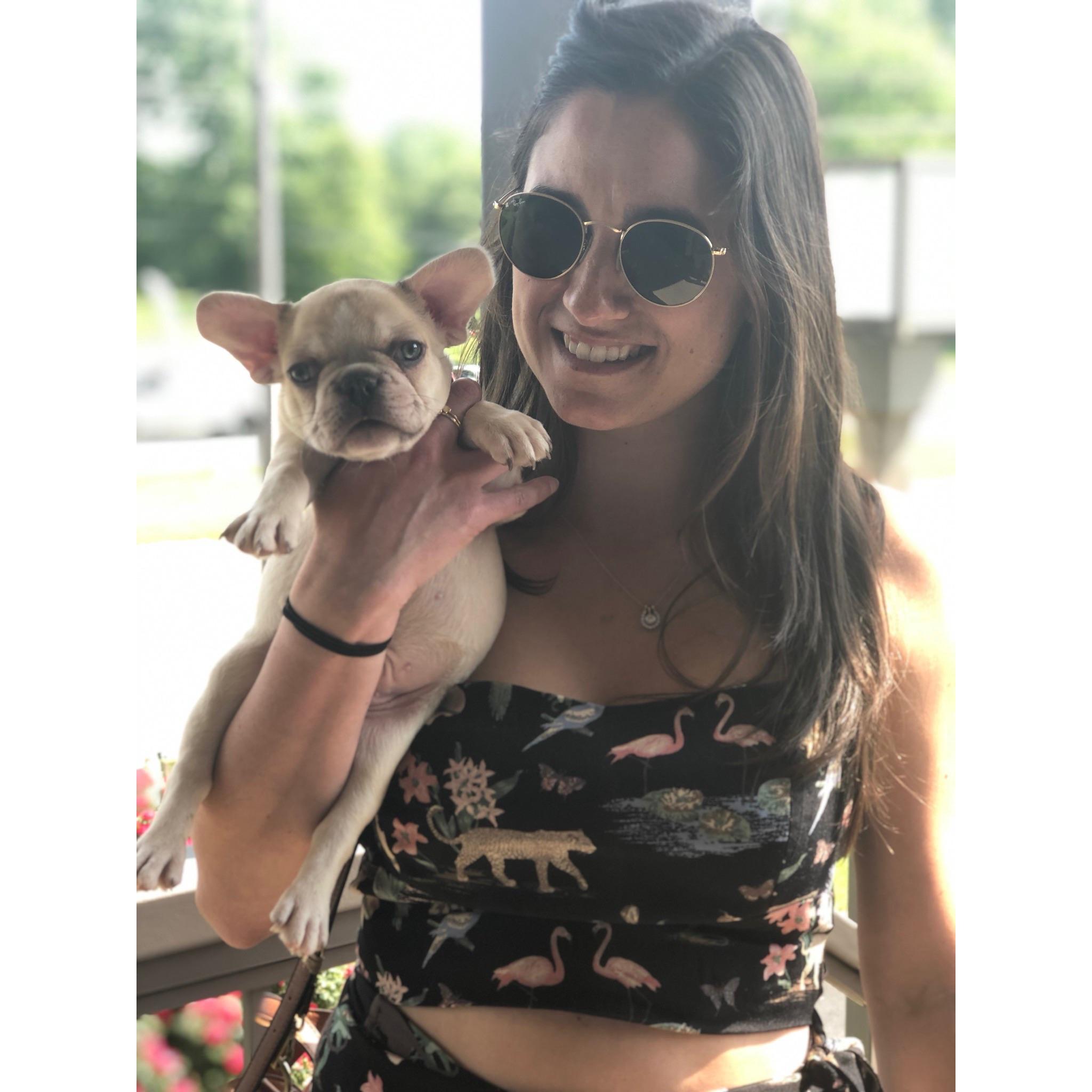 Our little guy, Winston, the first day we got him :).