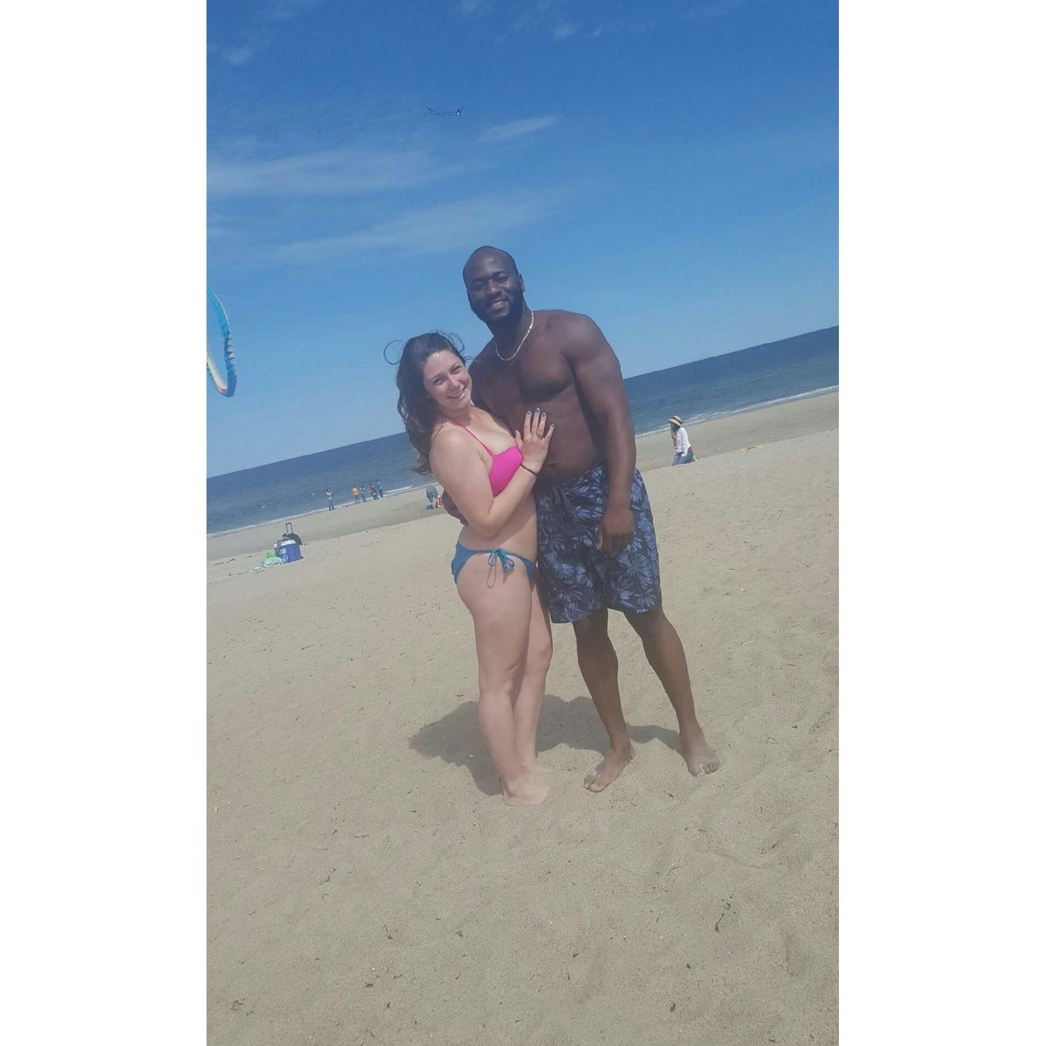 Hampton Beach, little did we know that we'd some day have our wedding there!