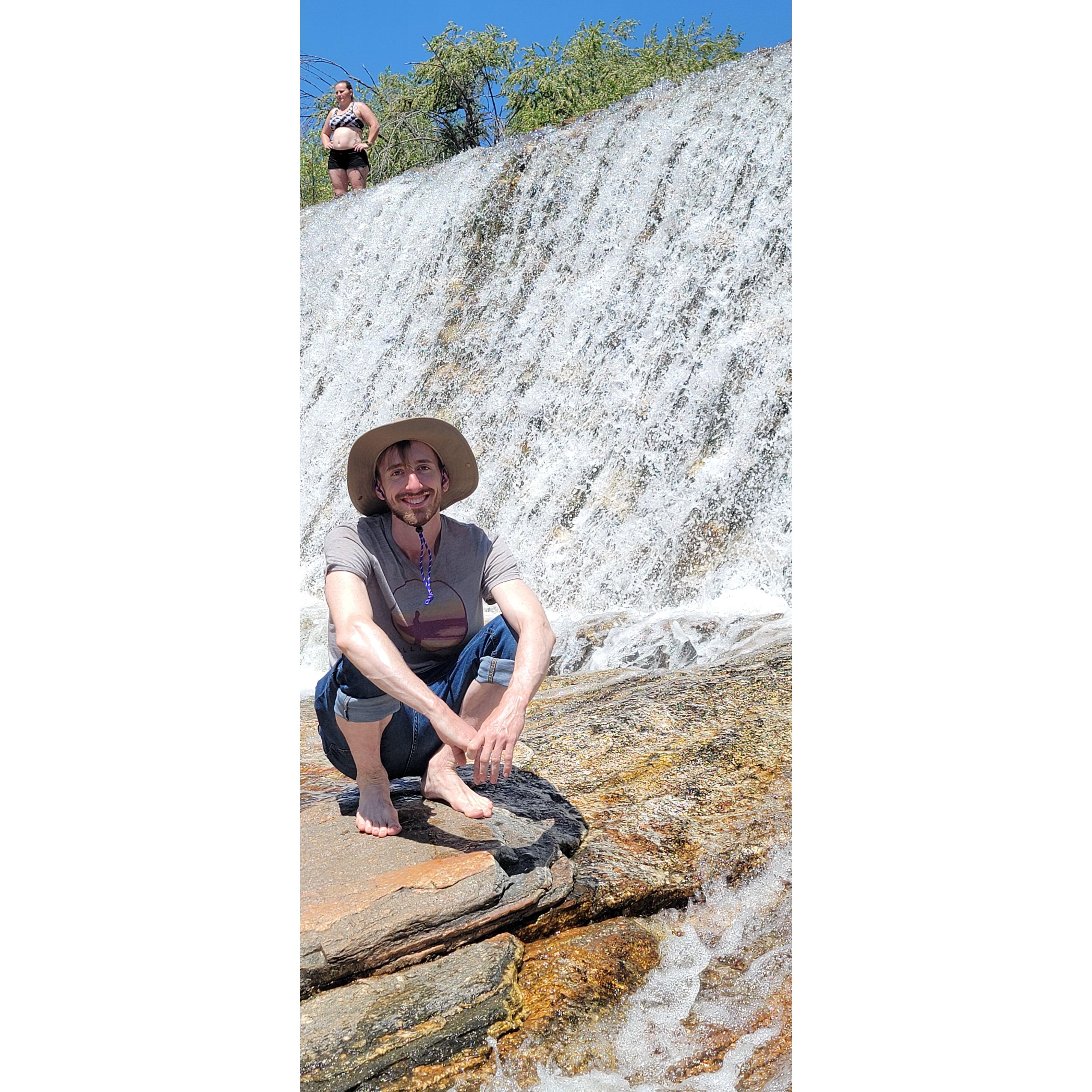 At Sabino Canyon before I fell in