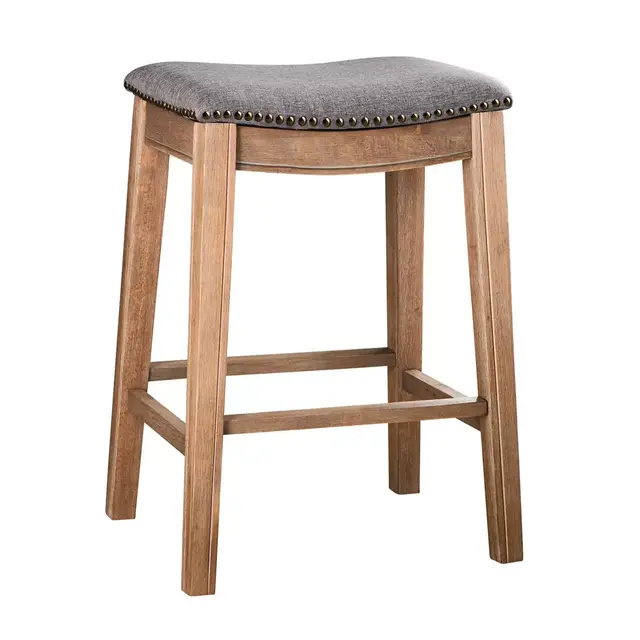 Bee & Willow™ Home Saddle Counter Stool in Grey