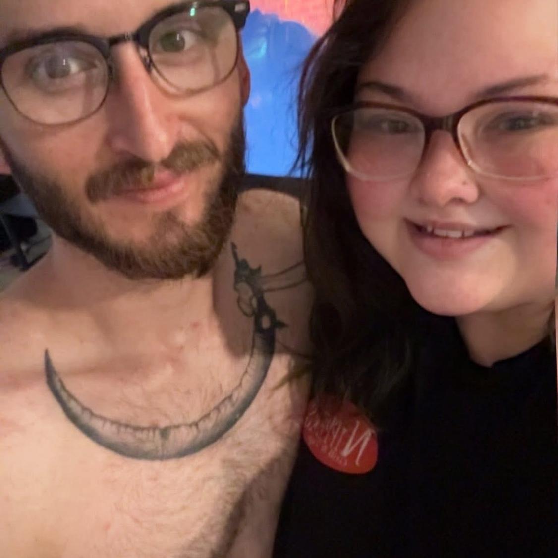 Our second photo together! This was about three or four months into our relationship!