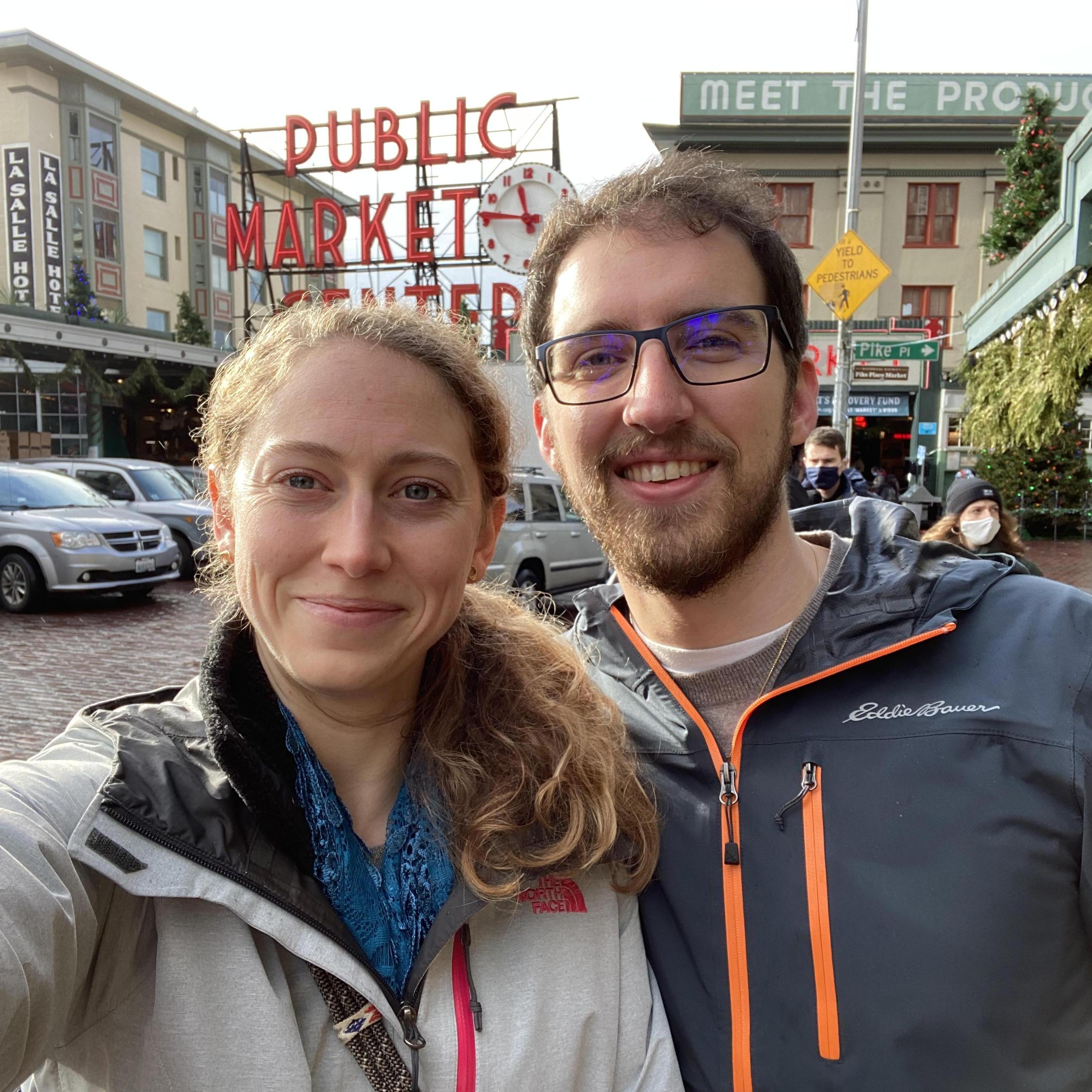 A very fun date at Pike's Place Market in Seattle