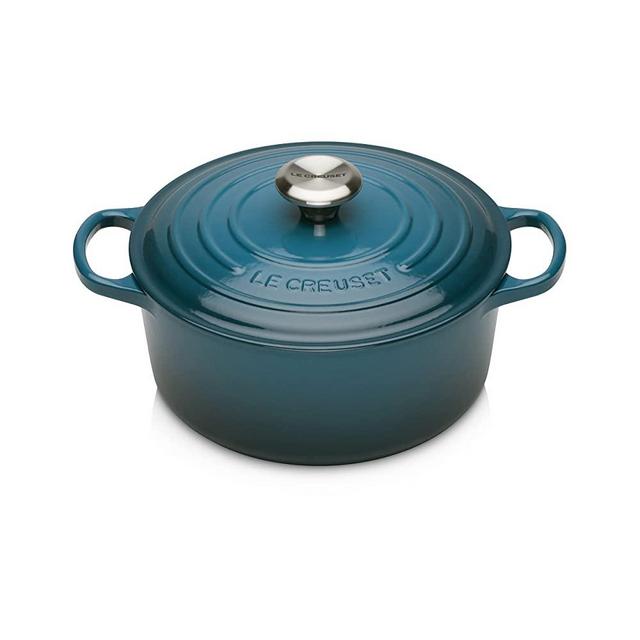 Le Creuset Enameled Cast Iron Signature Round Dutch Oven, 4.5 qt., Deep Teal