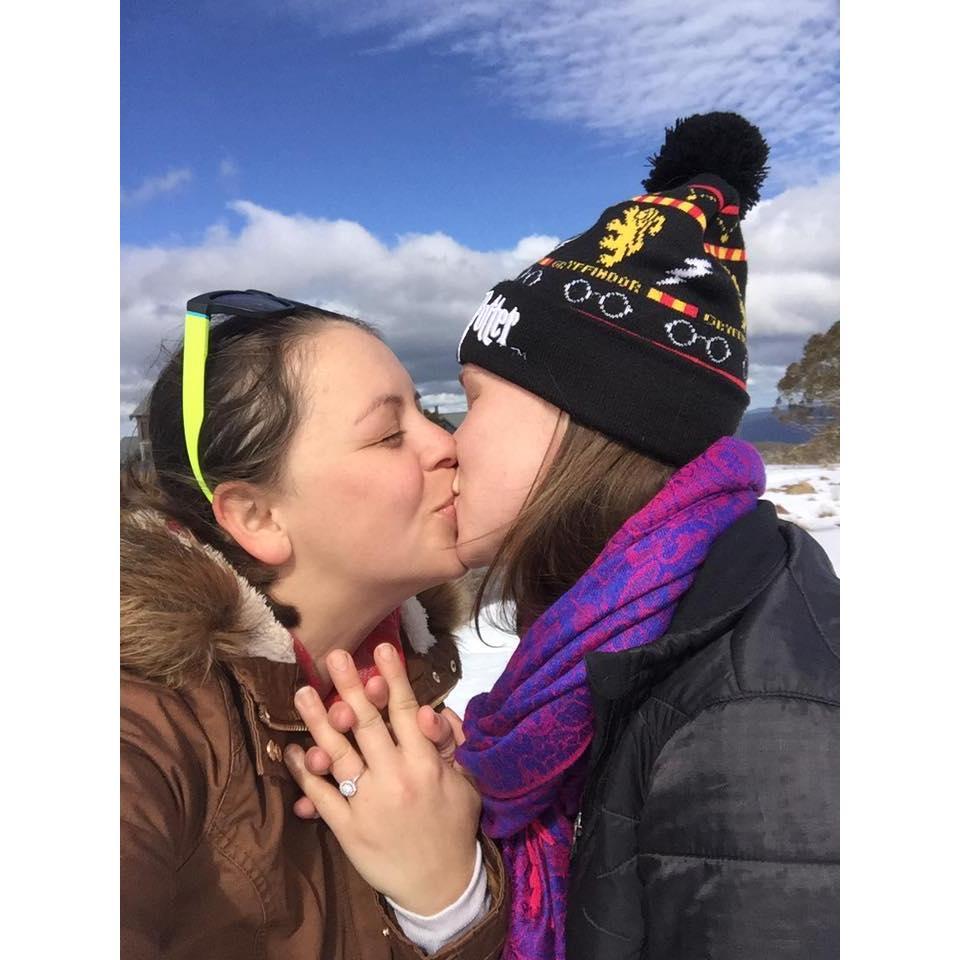 Our engagement on top of Mt Hotham, Victoria, August 2017