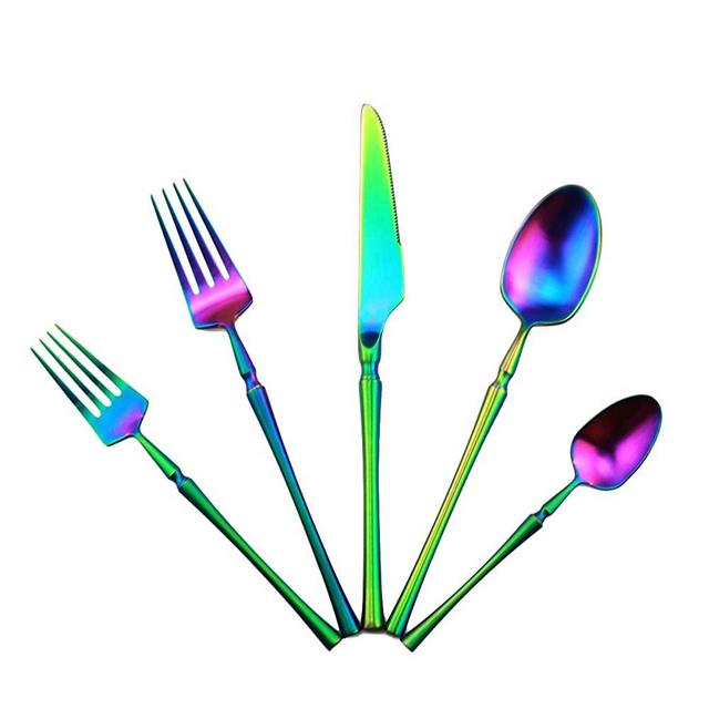 Tomodachi Titanium Rainbow 3 Piece Cutlery Set with Reusable Blade