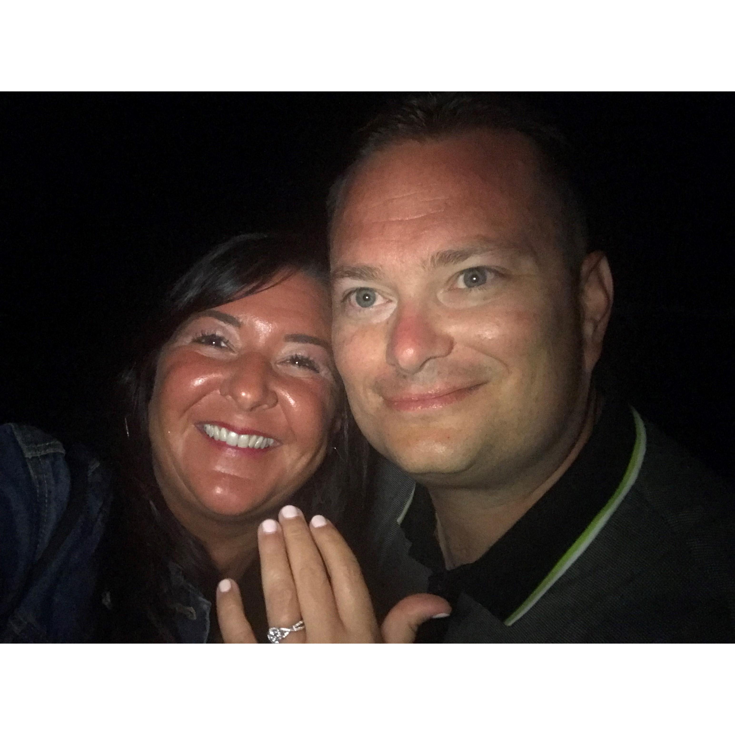 The night he asked and she said yes!