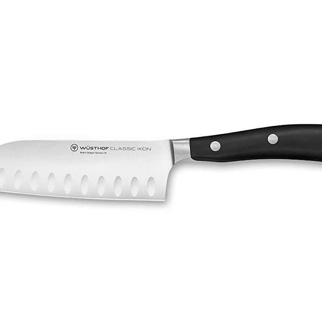 Wüsthof Classic IKON Santoku, 5-Inch, Hollow Edge, black (1040331314)