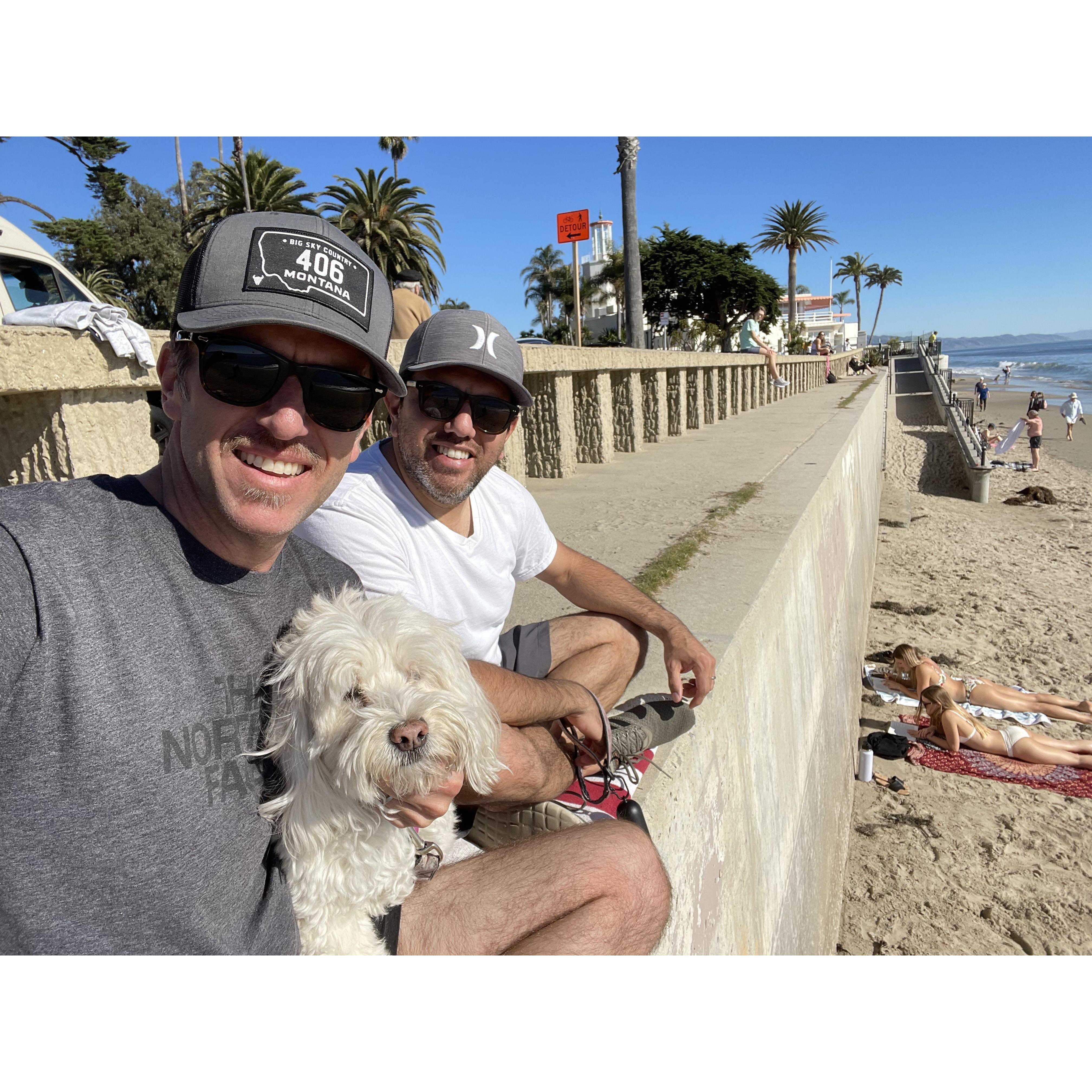 Butterfly Beach Montecito, Ca - Our favorite beach with Jazzy, our dog!