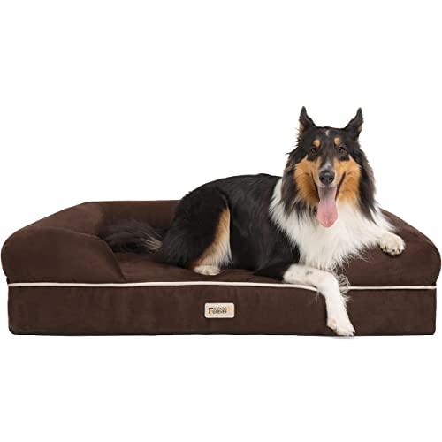 Friends Forever Orthopedic Dog Bed Lounge Sofa Removable Cover 100% Suede 2.5"-5" Mattress Memory-Foam Premium Prestige Edition