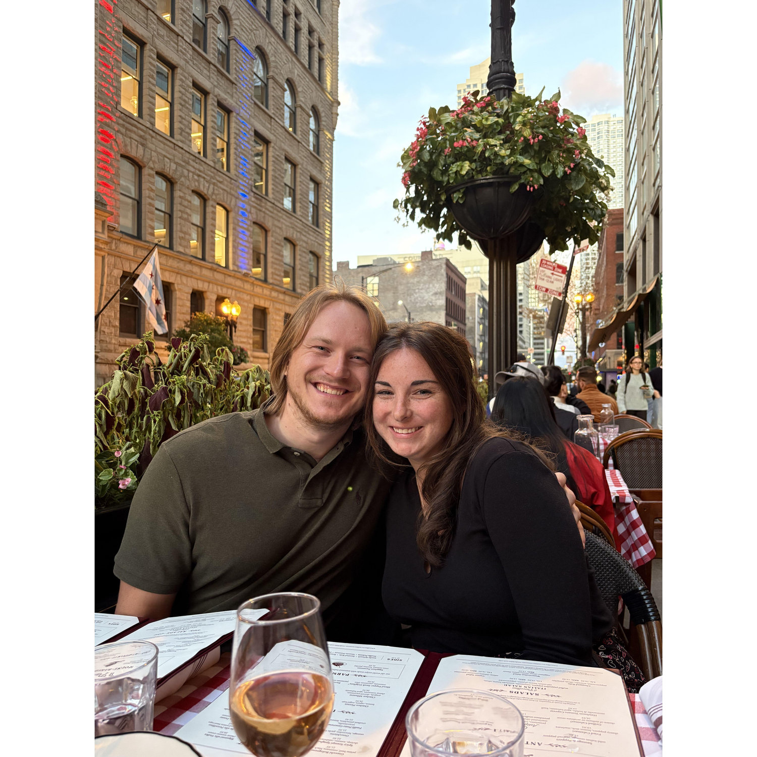Dinner date with Kristen and Connor in downtown Chicago!