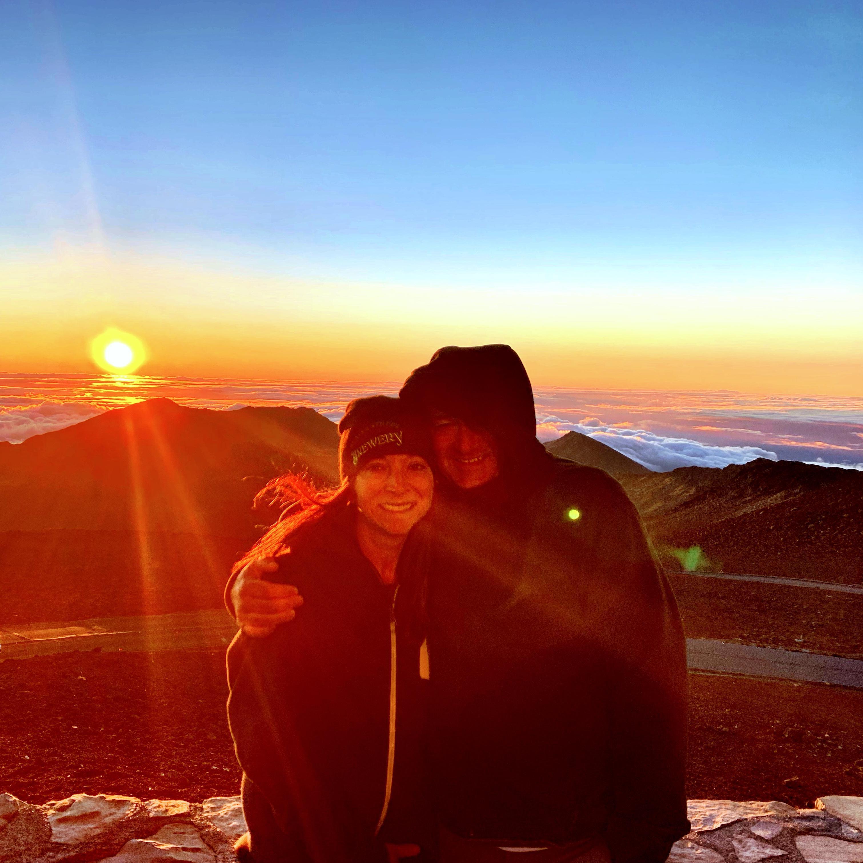 40 mph winds on the top of Haleakala in Maui, if you ever do it, don't bring a blanket but do bring a loved one or a flask to keep you warm.