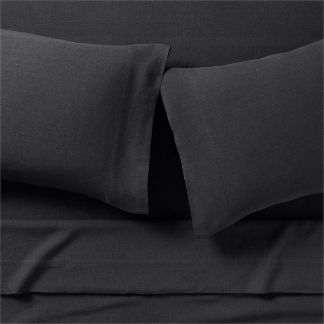 Aire Natural EUROPEAN FLAX ™-Certified Linen Midnight Navy Blue King Bed Sheet Set