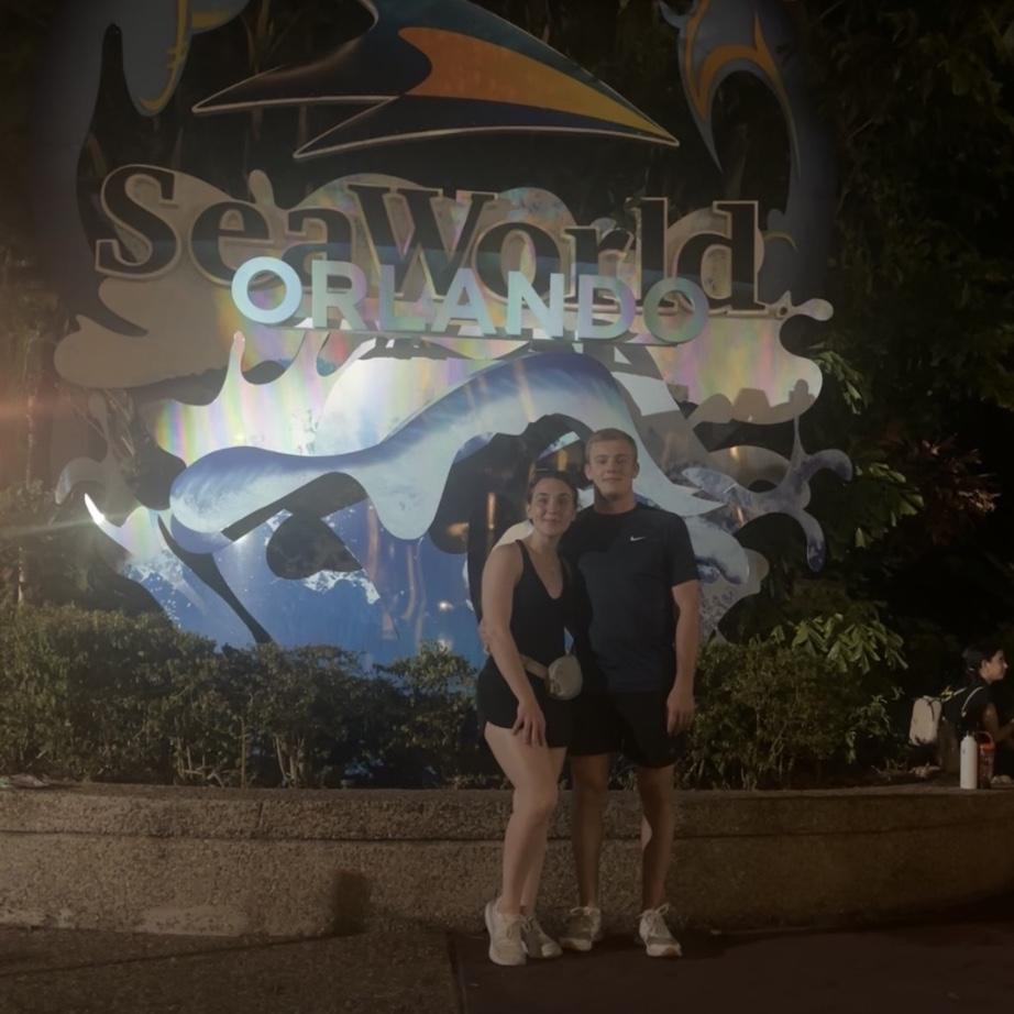 Sea world! Our first of many trips together.