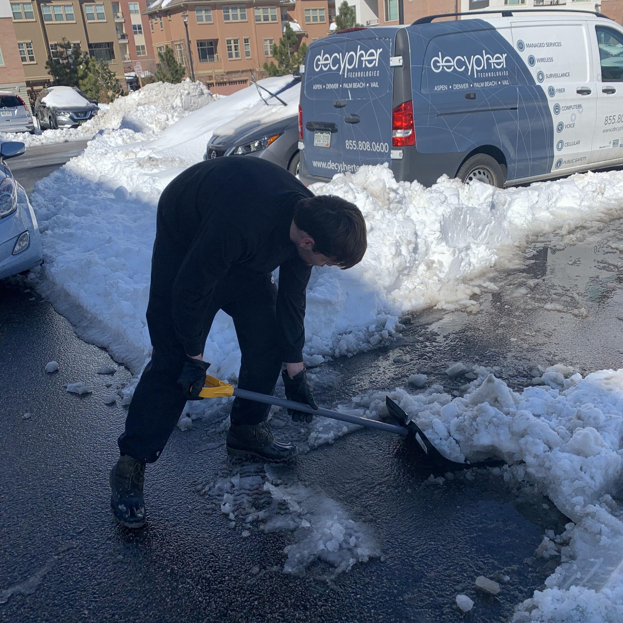 First snow shovel after moving to Denver!
